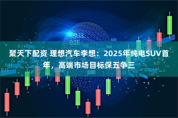 聚天下配资 理想汽车李想：2025年纯电SUV首年，高端市场目标保五争三
